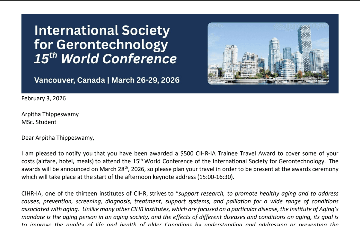 CIHR-IA Trainee Travel Award